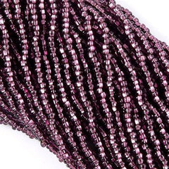 Czech Seed Bead Silver Lined Amethyst 1/2 Hank 8/0 (27060)