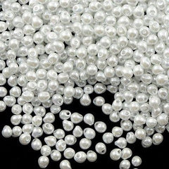 Tiny Miyuki Drop Seed Bead White Pearl 9g Tube (420)