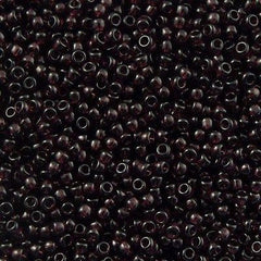 Toho Round Seed Bead 8/0 Transparent Dark Amethyst 2.5-inch tube (6C)