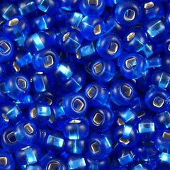 Czech Seed Bead 6/0 Silver Lined Sapphire 1/2 Hank 6-37050