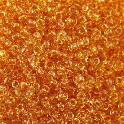 50g toho Round Seed Bead 8/0 Transparent Light Topaz 30g (622)