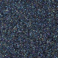 Miyuki Delica Seed Bead 11/0 Inside Dyed Color Dark Blue AB 7g Tube DB86