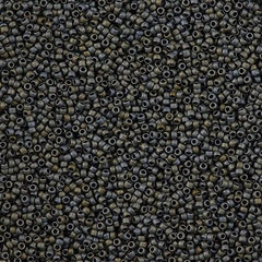 Toho Round Seed Bead 15/0 Matte Gray Iris 2.5-inch Tube (613)