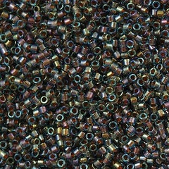Miyuki Delica Seed Bead 11/0 Inside Dyed Color Blue Gold 2-inch Tube DB1775