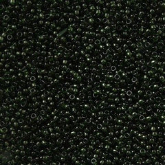 Toho Round Seed Bead 11/0 Transparent Moss 2.5-inch Tube (940)