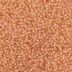 Miyuki Round Seed Bead 15/0 Inside Color Lined Light Peach Luster 2-inch Tube (2197)
