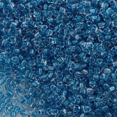 Miyuki Triangle Seed Bead 8/0 Inside Color Lined Sparkle Sky Blue 15g (1529)