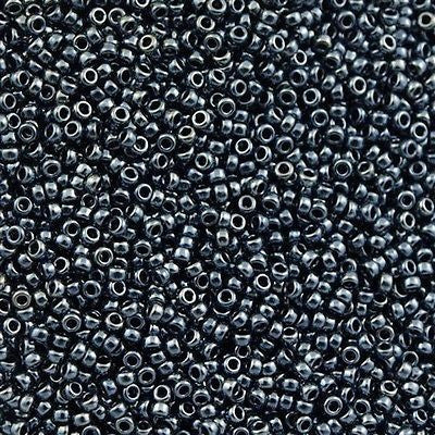 Miyuki Round Seed Bead 15/0 Metallic Gunmetal 2-inch Tube (451)