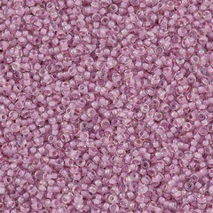 Miyuki Round Seed Bead 15/0 Inside Color Lined Orchid Luster 2-inch Tube (2201)