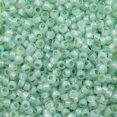 50g toho Round Seed Bead 8/0 Silver Lined Ceylon Mint (2118)