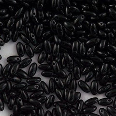 Czech Rizo 2.5x6mm Beads Jet 21g Tube (23980)