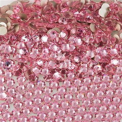 144 TRUE CRYSTAL Rose Flat Back SS9 Light Rose (223)