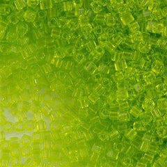 Miyuki 1.8mm Cube Seed Bead Transparent Lime 15g SB1-143