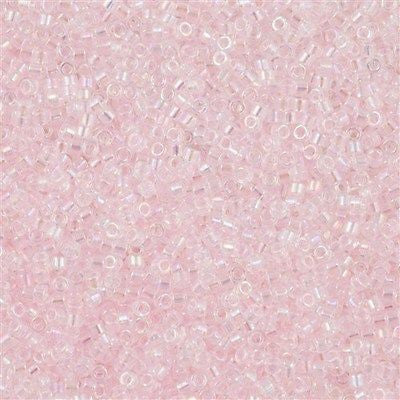 Miyuki Delica Seed Bead 11/0 Inside Dyed Color Light Pink AB 2-inch Tube DB82
