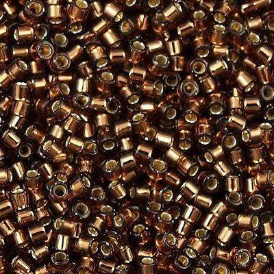 MIYUKI様 Miyuki Delica Seed Bead 11/0 Silver Lined Brown 2-inch Tube DB150