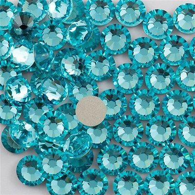144 TRUE CRYSTAL Rose Flat Back SS5 Light Turquoise (263)