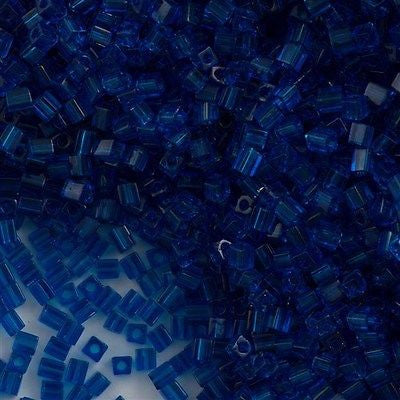 Miyuki 3mm Cube Seed Bead Transparent Capri 15g (149)