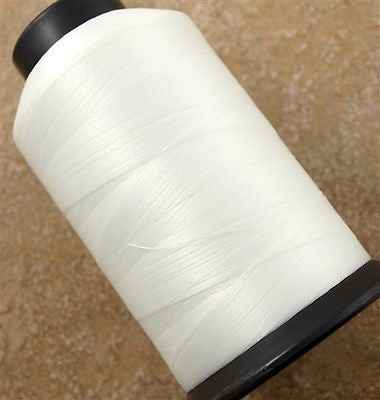 Size D Nymo .3mm Nylon White Thread 1584 yd Spool