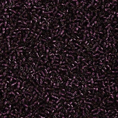Miyuki Delica Seed Bead 11/0 Silver Lined Dyed Wine 2-inch Tube DB611