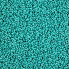 Toho Round Seed Bead 15/0 Opaque Turquoise 2.5-inch Tube (55)