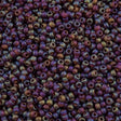 Miyuki Round Seed Bead 8/0 Transparent Matte Dark Amber AB 22g Tube (134FR)