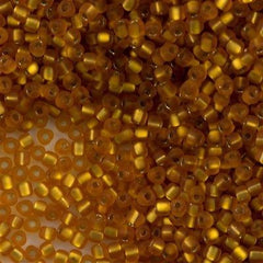 Miyuki Triangle Seed Bead 10/0 Matte Silver Lined Topaz 15g TR10-2422F