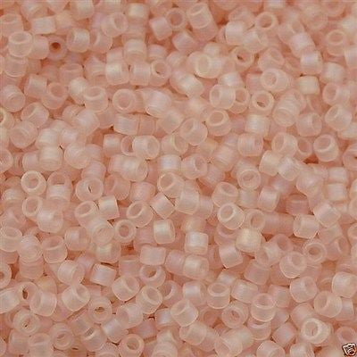 Miyuki Delica Seed Bead 11/0 Matte Transparent Peach AB 7g Tube DB868
