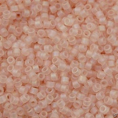 Miyuki Delica Seed Bead 11/0 Matte Transparent Peach AB 7g Tube DB868
