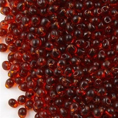 Miyuki Drop Fringe Seed Bead Clear Dark Amber 24g Tube (134)