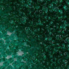 Super Duo 2x5mm Two Hole Beads Light Emerald 22g Tube (50720)