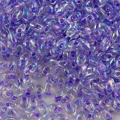 Miyuki Long Magatama Seed Bead Inside Color Lined Lilac AB 15g (2145)