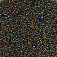 Toho Round Seed Bead 15/0 Inside Color Lined Bronze Green 2.5-inch Tube (247)