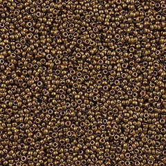 Miyuki Round Seed Bead 15/0 Metallic Light Bronze 2-inch Tube (457L)
