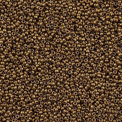 Miyuki Round Seed Bead 15/0 Metallic Light Bronze 2-inch Tube (457L)