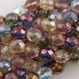 50 Czech Fire Polished 8mm Round Bead Luster Mix Color (10000)
