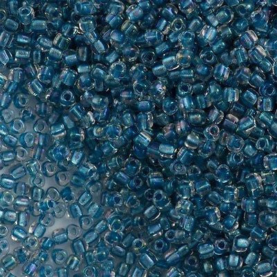 Miyuki Triangle Seed Bead 10/0 Inside Color Lined Light Blue AB 15g (1137)