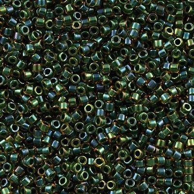 25g Miyuki Delica Seed Bead 11/0 Inside Dyed Color Amber Green DB273