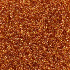 Toho Round Seed Bead 15/0 Transparent Dark Amber 2.5-inch Tube (2C)