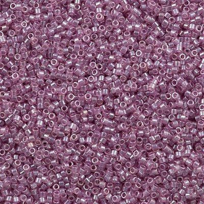 25g Miyuki Delica seed bead 11/0 Crystal Glazed Luster Raspberry Ice DB1482