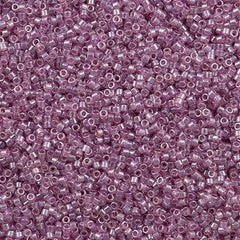 25g Miyuki Delica seed bead 11/0 Crystal Glazed Luster Raspberry Ice DB1482