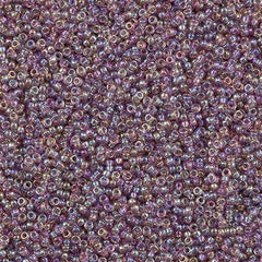 Miyuki Round Seed Bead 15/0 Transparent Lavender AB 2-inch Tube (256)