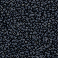 Toho Round Seed Bead 11/0 Opaque Matte Blue Grey 2.5-inch Tube (612)