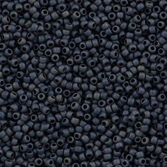 50g Toho Round Seed Beads 11/0 Opaque Matte Blue Grey (612)