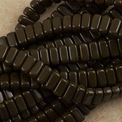 50 CzechMates 3x6mm Two Hole Brick Beads Chocolate Brown (13720)