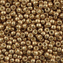 Miyuki Round Seed Bead 6/0 Duracoat Galvanized Champagne 20g Tube (4204)