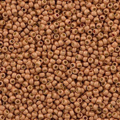 Toho Round Seed Bead 11/0 PermaFinish Matte Galvanized Rose Gold 2.5-inch Tube (551PFF)