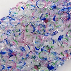 50 Czech Fire Polished 8mm Round Bead Crystal Color (07000)
