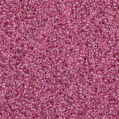Miyuki Round Seed Bead 15/0 Inside Color Lined Sparkle Peony Pink 2-inch Tube (1524)