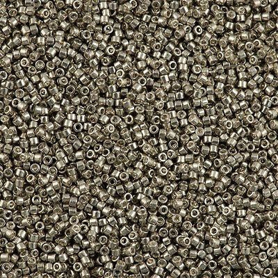 miyataka　EL-DB11111B×5 Miyuki Delica Seed Bead 11/0 Galvanized Pewter 2-inch Tube DB436