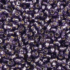 50g Toho Round Seed Beads 6/0 Silver Lined Amethyst (39)